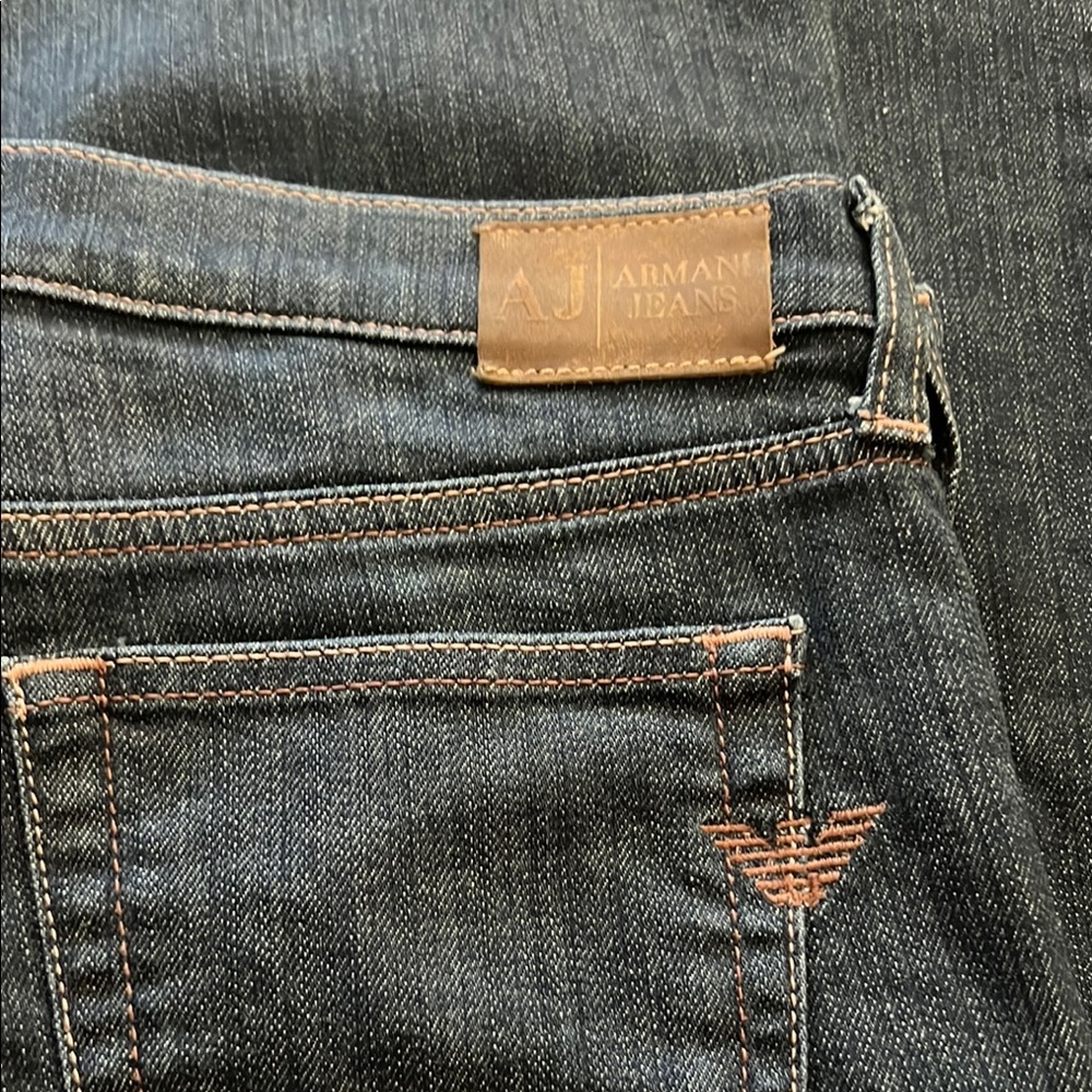 Armani Jeans Blue Classic Denim with Embroidered Logo